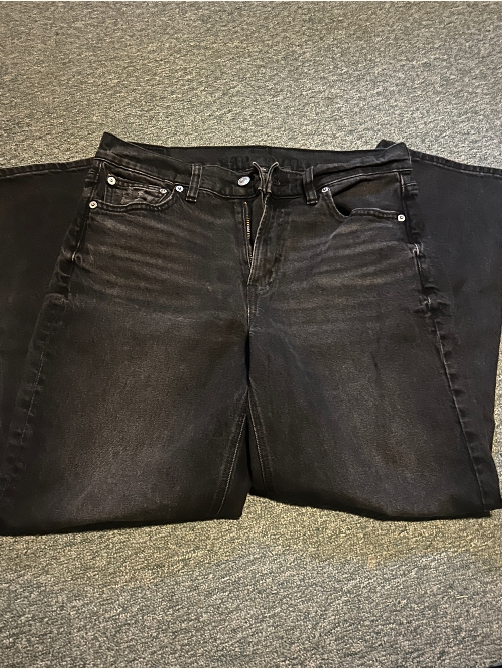 Black denim jeans